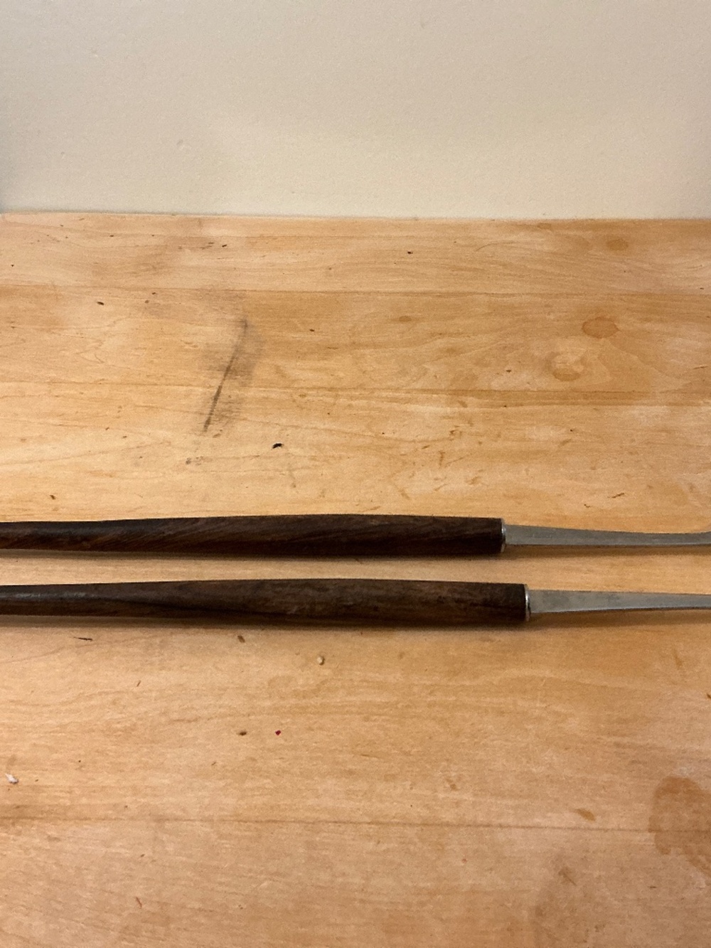 Vintage Rostfrei Teak Handle Fondue forks (2) Made in Germany